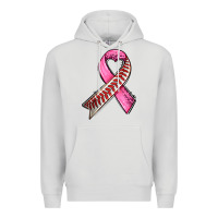 Dove Grey breast cancer sport ribbons Premium Hoodie - AdoDesignShop