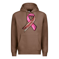 Chestnut breast cancer sport ribbons Premium Hoodie - AdoDesignShop