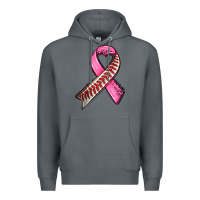 Rock breast cancer sport ribbons Premium Hoodie - AdoDesignShop
