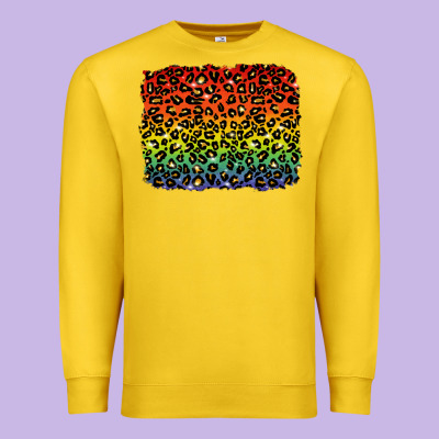 Premium Sweatshirt pride leopard background lgbt