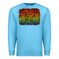 Ocean Blue pride leopard background lgbt Premium Sweatshirt - texasbilliewilder