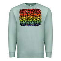 Seafoam pride leopard background lgbt Premium Sweatshirt - texasbilliewilder