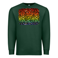 Sports Green pride leopard background lgbt Premium Sweatshirt - texasbilliewilder
