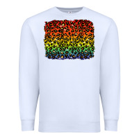 White pride leopard background lgbt Premium Sweatshirt - texasbilliewilder
