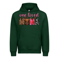 Forest Green highland cow one loved mama Urban Hoodie - JahusDesignShop
