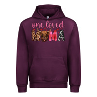 Mauve Wine highland cow one loved mama Urban Hoodie - JahusDesignShop