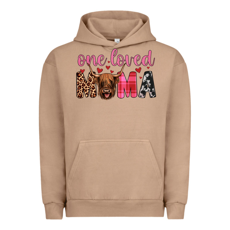 Highland Cow One Loved Mama Urban Hoodie by JahusDesignShop | Teevron