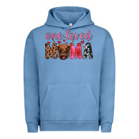 Pigment Pebble Blue highland cow one loved mama Urban Hoodie - JahusDesignShop