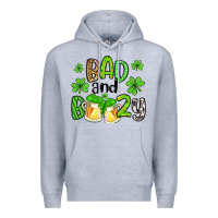 Heather Grey bad and boozy Premium Hoodie - Artiststas