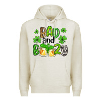Oatmeal Heather bad and boozy Premium Hoodie - Artiststas