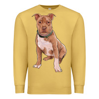 Antique Gold Brown Pitbull Premium Sweatshirt - RanaPortraitStore