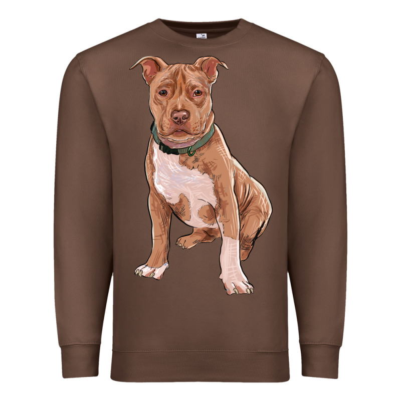Brown Pitbull Premium Sweatshirt by RanaPortraitStore | Teevron