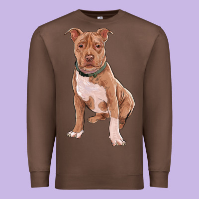 Premium Sweatshirt Brown Pitbull