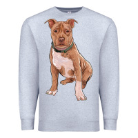 Heather Grey Brown Pitbull Premium Sweatshirt - RanaPortraitStore
