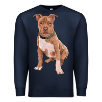 Navy Brown Pitbull Premium Sweatshirt - RanaPortraitStore