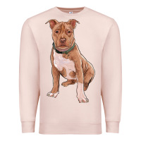 Pale Pink Brown Pitbull Premium Sweatshirt - RanaPortraitStore