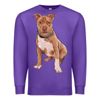 Purple Brown Pitbull Premium Sweatshirt - RanaPortraitStore