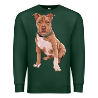 Sports Green Brown Pitbull Premium Sweatshirt - RanaPortraitStore