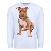 White Brown Pitbull Premium Sweatshirt - RanaPortraitStore