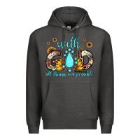 Charcoal Heather with god all things are possible matthew 19 26 Premium Hoodie - JahusDesignShop