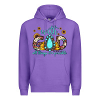 Purple with god all things are possible matthew 19 26 Premium Hoodie - JahusDesignShop