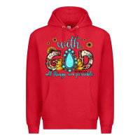 Red with god all things are possible matthew 19 26 Premium Hoodie - JahusDesignShop