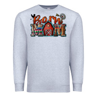 Heather Grey barn mom Premium Sweatshirt - Zillion Design Studio