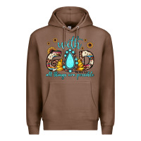 Chestnut with god all things are possible matthew 19 26 Premium Hoodie - JahusDesignShop