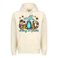 Sandshell with god all things are possible matthew 19 26 Premium Hoodie - JahusDesignShop