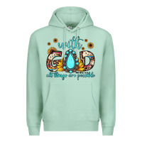 Seafoam with god all things are possible matthew 19 26 Premium Hoodie - JahusDesignShop