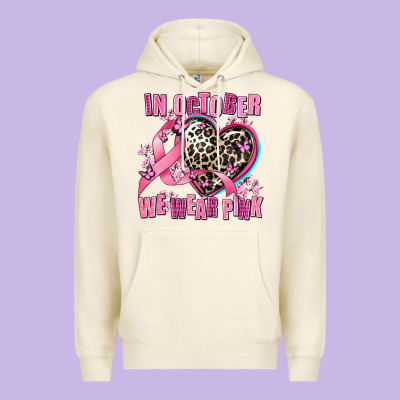 Western Leopard  In October We Wear Pink Heart Premium Hoodie Designed By Adodesignshop