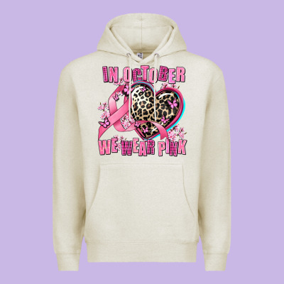 Western Leopard  In October We Wear Pink Heart Premium Hoodie Designed By Adodesignshop