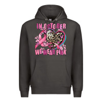 Smoke western leopard  in october we wear pink heart Premium Hoodie - AdoDesignShop