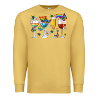 Antique Gold pride lgbtq wine cups and glasses Premium Sweatshirt - texasbilliewilder