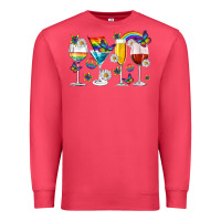 Cardinal pride lgbtq wine cups and glasses Premium Sweatshirt - texasbilliewilder