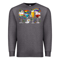 Charcoal Heather pride lgbtq wine cups and glasses Premium Sweatshirt - texasbilliewilder