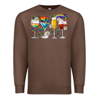 Chestnut pride lgbtq wine cups and glasses Premium Sweatshirt - texasbilliewilder