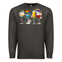 Smoke pride lgbtq wine cups and glasses Premium Sweatshirt - texasbilliewilder