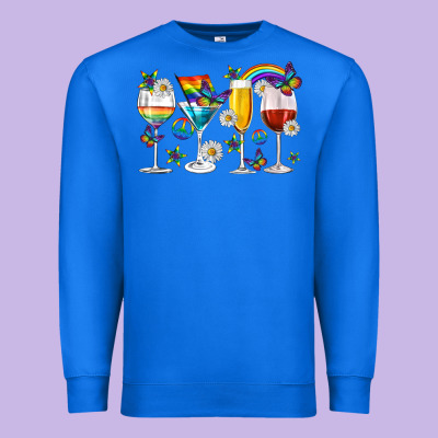 Premium Sweatshirt pride lgbtq wine cups and glasses