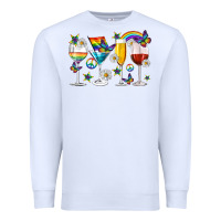 White pride lgbtq wine cups and glasses Premium Sweatshirt - texasbilliewilder
