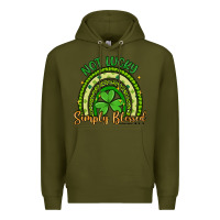 Army Green not lucky simply blessed rainbow Premium Hoodie - Artiststas
