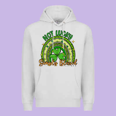 Not Lucky Simply Blessed Rainbow Premium Hoodie Designed By Artiststas