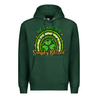 Sports Green not lucky simply blessed rainbow Premium Hoodie - Artiststas