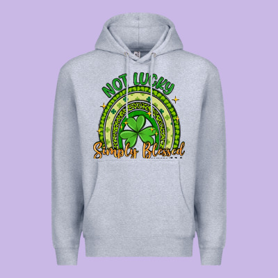 Not Lucky Simply Blessed Rainbow Premium Hoodie Designed By Artiststas
