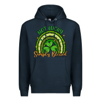 Navy not lucky simply blessed rainbow Premium Hoodie - Artiststas