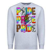 Heather Grey pride pride pride Premium Sweatshirt - texasbilliewilder