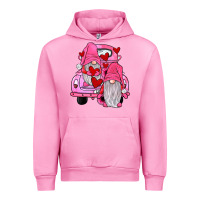 Fuchsia Pink farm truck,gnomies valentines Urban Hoodie - JahusDesignShop