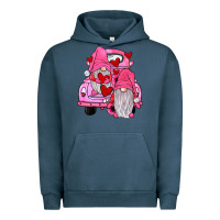 Pigment Midnight Navy farm truck,gnomies valentines Urban Hoodie - JahusDesignShop
