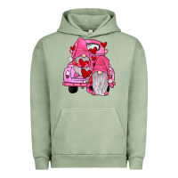 Pigment Oil Green farm truck,gnomies valentines Urban Hoodie - JahusDesignShop