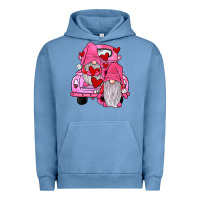 Pigment Pebble Blue farm truck,gnomies valentines Urban Hoodie - JahusDesignShop